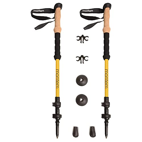 Montem Ultra Light 100% Carbon Fiber Trekking, Walking, and Hiking Poles - One Pair (2 Poles) - Ultra Light, Quick Lockin...
