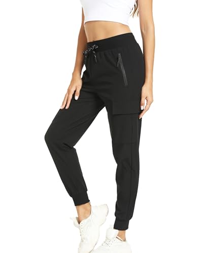 Cargo Joggers for Women with Pockets, Hiking Pants Lightweight Waterproof Quick Dry for Womens Camping Travel