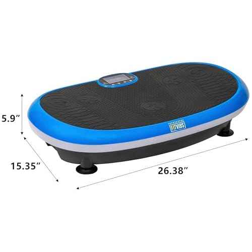 Fitvids Vibration Plate Exercise Machine Workout Vibration Fitness Platform with Resistance Loops and Resistance Band,Various Sizes