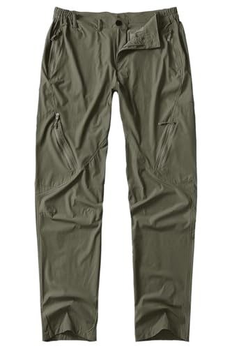 Postropaky Mens Hiking Quick Dry Lightweight Waterproof Fishing Pants Outdoor Travel Climbing Stretch Pants