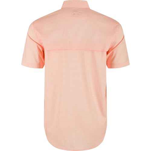 Drake Waterfowl Men's Frat Gingham Check Casual Moisture Wicking Quick Drying Lightweight Short Sleeve Button Plaid Shirt