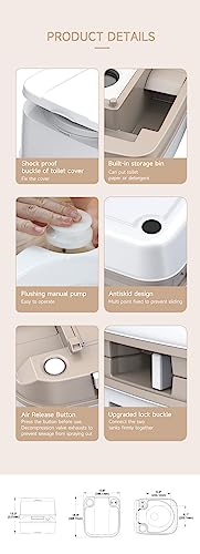 SEAFLO 3.2 Gallon (12L) Premium Portable Travel Toilet