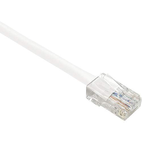 20Ft White Cat6 Patch Cable, Utp, No Boots