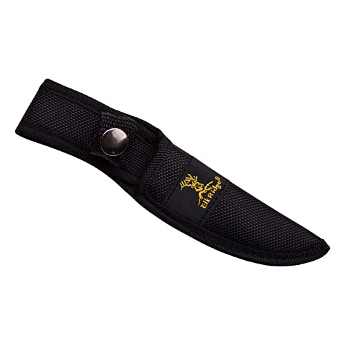 Elk Ridge - Outdoors Fixed Blade Knife - 6.75-in Overall, Mirror Finished Stainless Steel Blade, Burl Wood Handle - Full T...