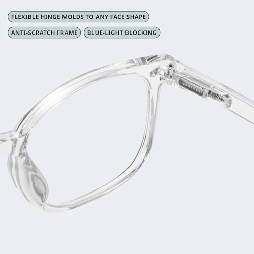 BLS BLUES Reading Glasses for Women for Home, Office & Driving - HD Clear Readers with Blue Light Blocking Protection