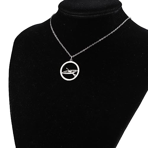 LQRI Kayak Necklace River Kayak Pendant Necklace Camping Canoe Gift Kayaking Boater Kayak Gift