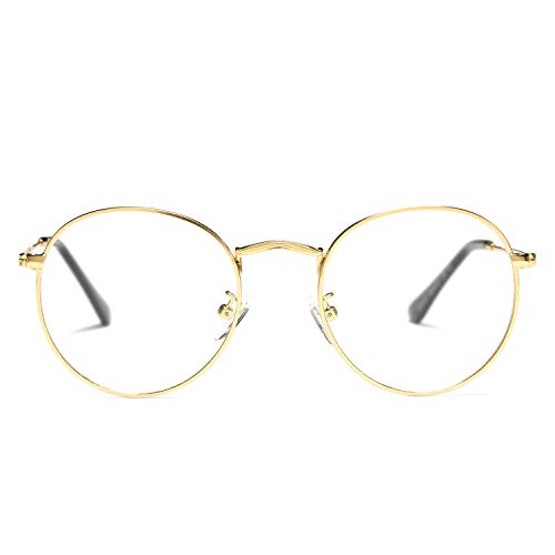 Pro Acme Classic Round Metal Clear Lens Glasses Frame Unisex Circle Eyeglasses