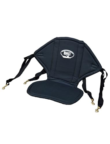 BKC UH-KS222 Universal Sit-On-Top Soft Padded Kayak Seat and Backrest with Water Bottle Pouch for Fishing/Kayaking/Raftin...