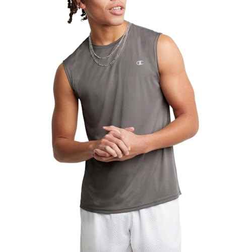 Champion Men's Sleeveless T-shirt, Sport Tank, Muscle T-shirt for Men (Reg. Or Big & Tall)