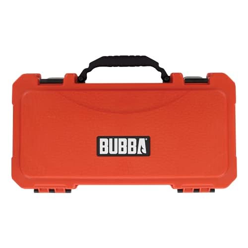 BUBBA Multi-Flex Interchangeable Blade Kit, with Non-Slip Grip Handle, 2 Ti-Nitride S.S. Coated Non-Stick Blades and Case for Fishing