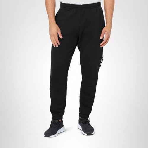 Lacoste Men's Tapered Fit Sweatpants W/Taping On Sidess, Black, S