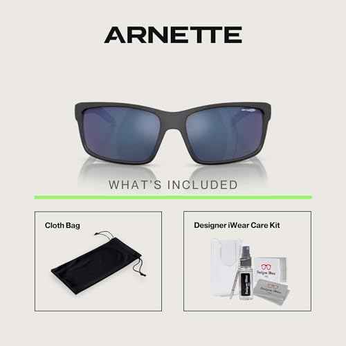 ARNETTE AN4202 Rectangle Sunglasses for Men +BUNDLE with ACCESSORY EYEWEAR KIT