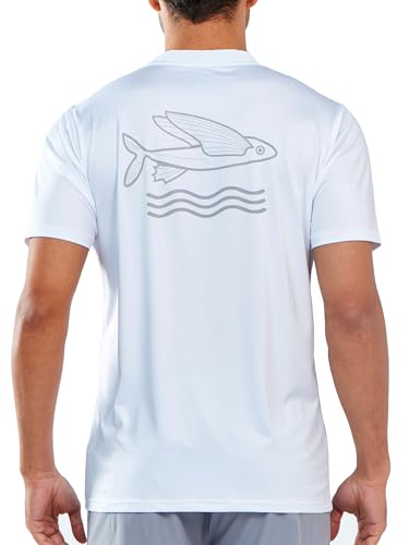NORTHYARD Mens Swim Shirt Rash Guard UPF 50+ Quick Dry Short Sleeve Fishing Shirts Sun Protection Shirt Beach Water Swimming