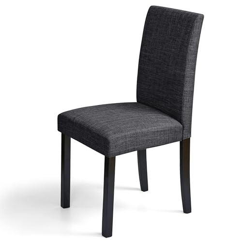 HOMYZOO Fabric Dining Chairs,Modern Parsons Chairs with Solid Legs, Stain-Resistant Performance Fabric Upholstered High Ba...