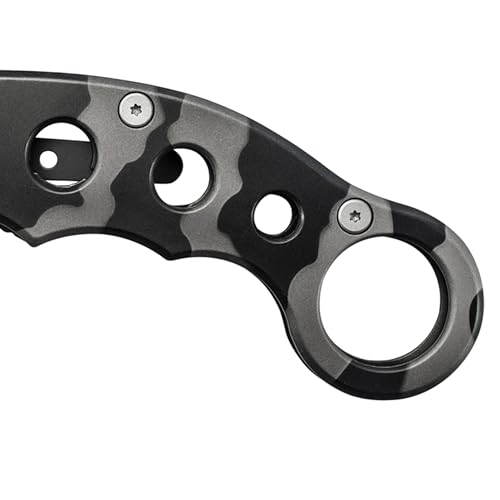 Smith & Wesson Extreme Ops Folding Karambit with 3" 7Cr Steel Blade, Finger Hole, Pocket Clip, for Tactical, Outdoors, and...