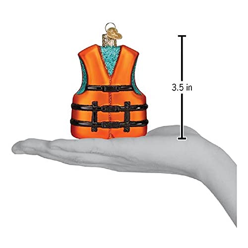 Old World Christmas Ornaments Life Jacket Glass Blown Ornaments for Christmas Tree
