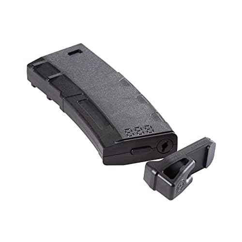 Lancer Tactical Airsoft M4 M16 Series Polymer 130 Round Transparent Window High Speed Mid-Cap Airsoft Magazine- Pack of 10