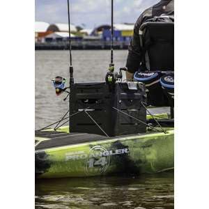RAILBLAZA Gear Hub Kayak Fishing Crate - with 4 Internal Rod Holders, Storage for 8 TackleBoxes, Premium Kayak Crate with ...