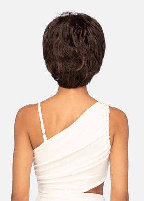 Vivica A. Fox HMB-JAI, Handmade & Hand-tied Wig, Supreme Human Hair Blend, Color 2 Dark Brown