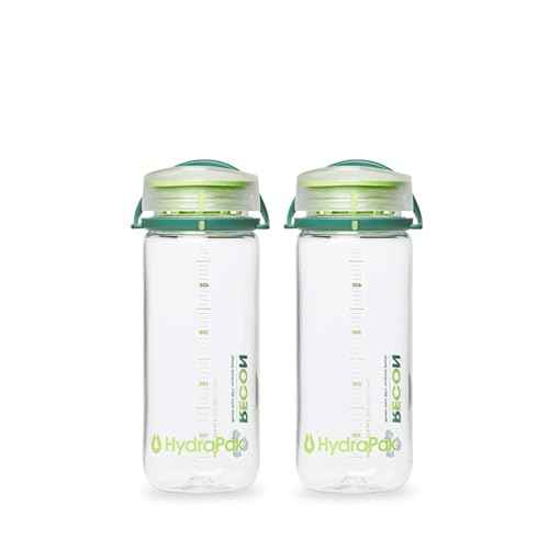HydraPak Recon Twist & Sip - Wide Mouth Recycled Plastic Water Bottle (24oz or 32oz) - Eco Friendly, BPA Free, Easy Carry