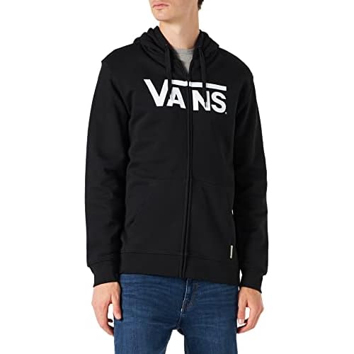 Vans mens Classic Full Zip Hoodie | Regular Fit Sweatshirt, Cotton & Polyester Fleece, Warm Hood, Iconic Front Logo Graphic