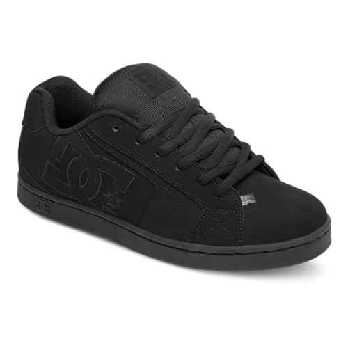 DC mens Net Skate Shoe, Black/Black/Black, 11.5 US