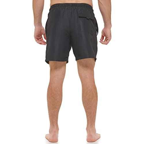 Calvin Klein Men's Standard Uv Protected Quick Dry Drawstring Patterned Swim Trunk