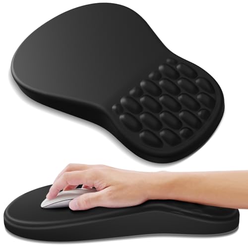 YIWEI Ergonomic Mouse Pad with Wrist Support - Gel Memory Foam Mouse Mat for Computer Keyboard & Laptop - Non-Slip Base, P...