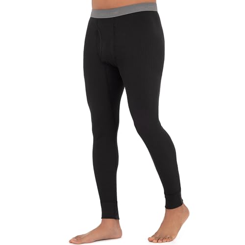 Fruit of The Loom Mens Recycled Premium Waffle Thermal Underwear Long Johns Bottom (1, 2, 3, and 4 Packs)