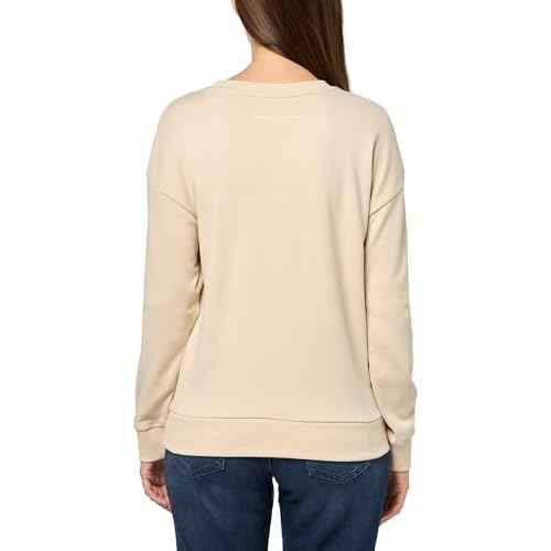 Armani Exchange womens Circle Moon Graphic French Terry Crewneck Sweatshirt