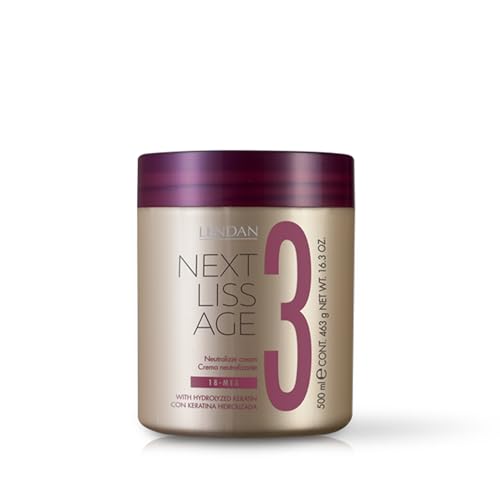 Lendan - Hair Conditioner - Neutralizing Cream Next Liss Age N¨¬3-500ml - Step 3 Professional Pack - Completes the Straightening Process - Nourishes, Hydrates, and Soften - Long-Lasting Straightening