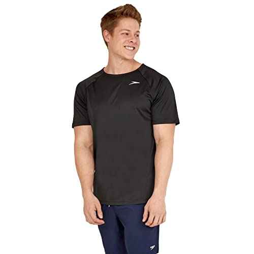 Speedo Mens Uv Swim Shirt Short Sleeve Fitness Rashguard