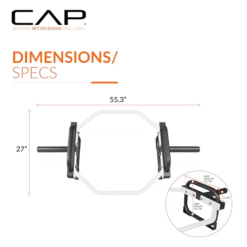 CAP Barbell Olympic Trap Bar and Shrug Bar for Deadlifts