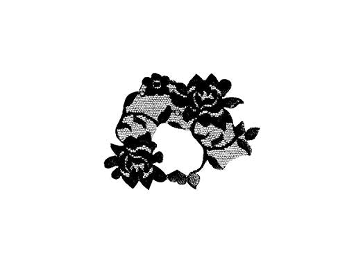 Adhesive Black Lace Masquerade Mask (reusable) by Laced And Waisted - sticks directly to skin & stays in place for hours, ...