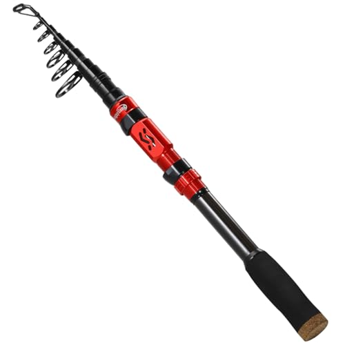 Sougayilang Portable Telescopic Fishing Rod with Carbon Fiber Material and Precision Carved Reel Seat - Suitable for Saltw...