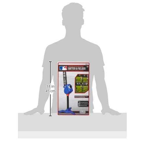Franklin Sports Baseball Pitching Machine - Adjustable Baseball Hitting & Fielding Practice Machine For Kids - with 6 Baseballs - Great For Practice,Blue, Small