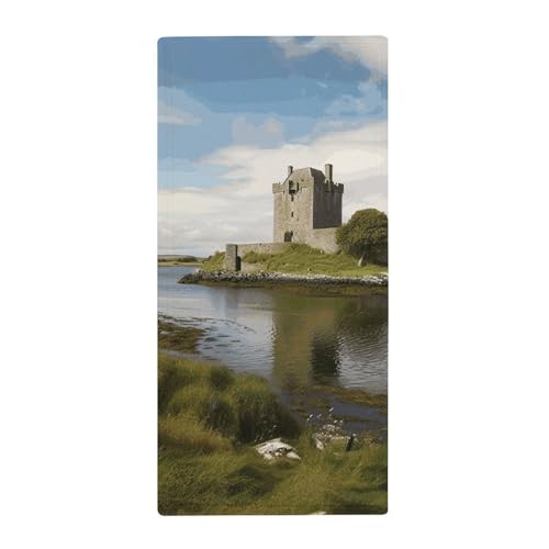 JTREHY View of The Dunguaire Castle Towel Soft Lightweight Microfiber Towel Highly Absorbent Quick Drying Towels Male and ...