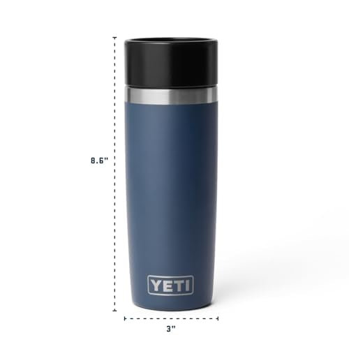 YETI Rambler 16 oz Travel Bottle, Stainless Steel, Vacuum Insulated with Leakproof Commuter Cap, Navy