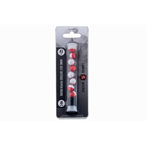 Lancer Tactical Defense Ball 0.43 Cal for Self Defense Includes Pepper Projectile for Use in All Pepper Projectile Launchers in 0.43 Cal, Pack of 8