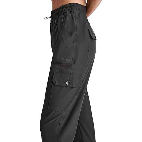 DKNY Women's Wide Leg Adjustable Waistcord Cargo Pant