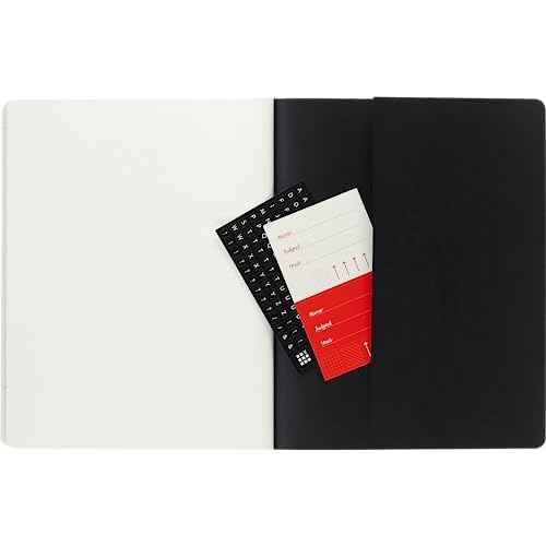 Moleskine Cahier Journal, Soft Cover, Large (5" x 8.25") Ruled/Lined, Black, 80 Pages (Set of 3)