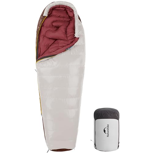Naturehike 0 Degree Down Mummy Sleeping Bag for Adults, 650 Fill Power, Cold Weather Backpacking Sleeping Bag with RDS Dow...