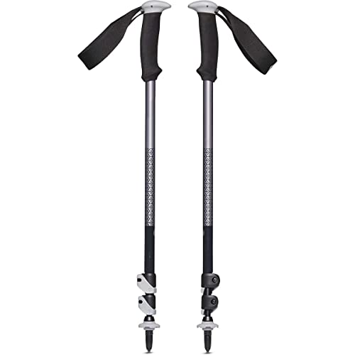 BLACK DIAMOND Trail Sport Trekking Poles, Two Lightweight Collapsible Aluminum Hiking Sticks with FlickLock Easy Adjustabi...