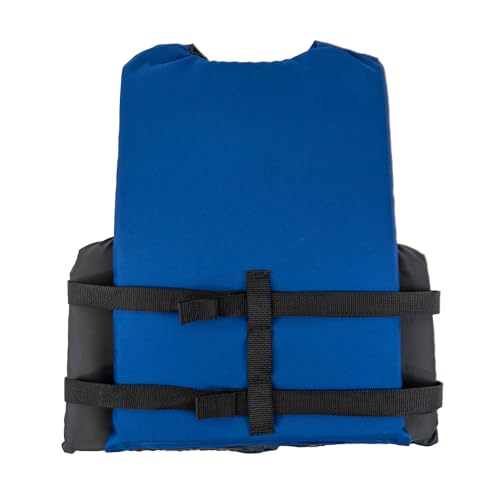 Overton's Universal Adult Life Jacket - Pack of 4, Nylon Shell with Closed-Cell Foam, Open Sides and Sturdy Belts, USCG Ap...