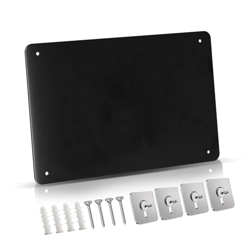 FANXIYQ 2Pack Magnetic Board for Wall with 4 Expansion Screws & 4 Paste Hooks - Durable Metal Bulletin Board for Home/Offi...
