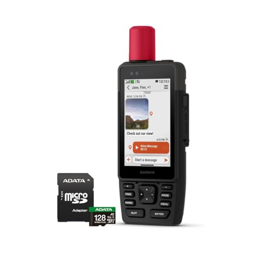 Garmin GPSMAP H1i Plus Premium Handheld GPS Navigator with inReach Technology Bundle with 128GB MicroSD Card (2-Items)
