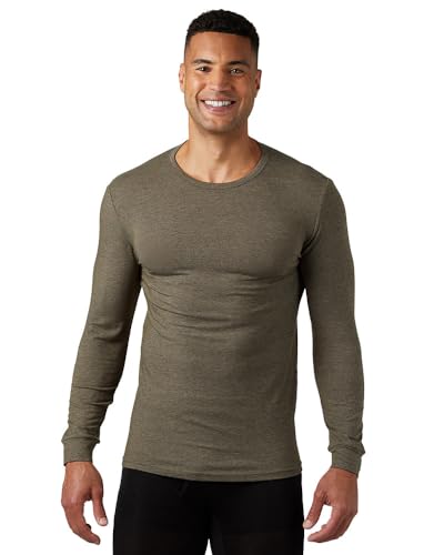 32 Degrees Heat Men’s Lightweight Baselayer Crew Top – Thermal Long Sleeve Shirt for Cold Weather