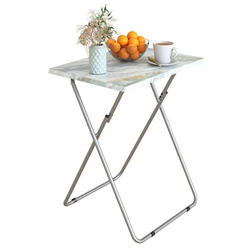 Garden 4 you Portable Folding TV Tray Dinner Snack Trays Table Portable Foldable Table Small Sofa Bedside Tables with Ligh...