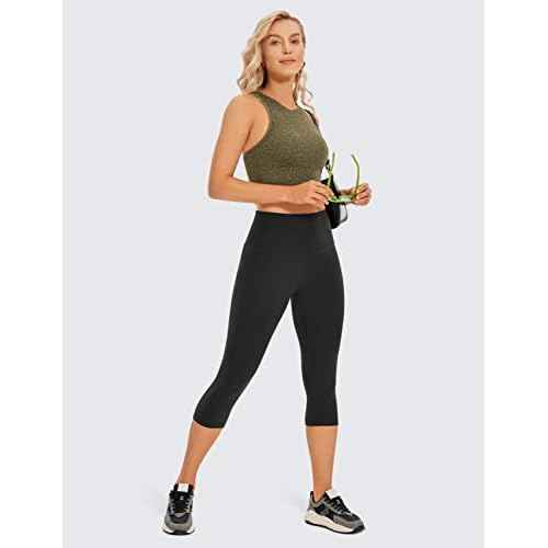 CRZ YOGA Womens Butterluxe High Waisted Capris Workout Leggings 17 Inches - Lounge Buttery Soft Yoga Pants