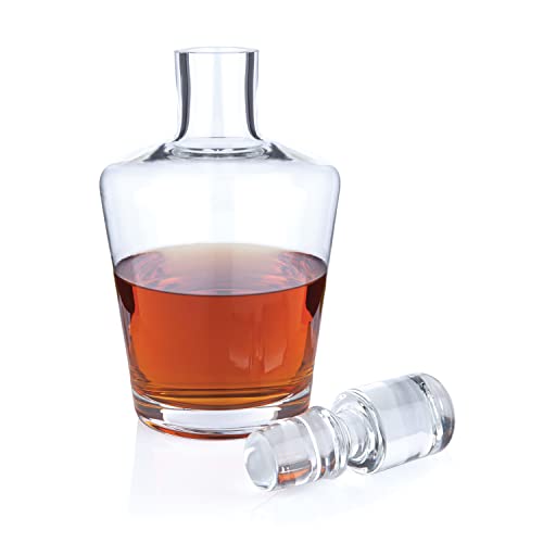 True Rothwell Whiskey Decanter with Airtight Stopper, Liquor Decanters for Bourbon Scotch Vodka Gin Cocktail Party Home Bar Accessories 36 oz Set of 1
